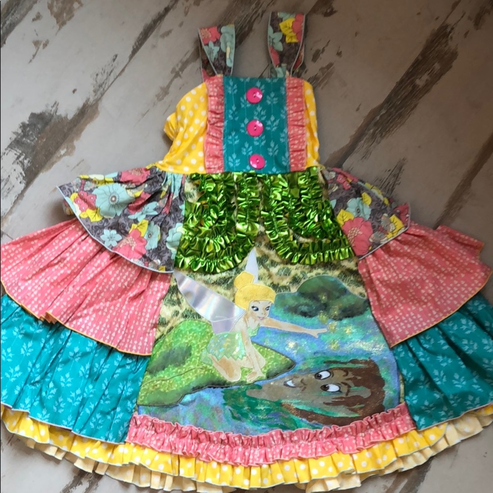 New custom tinker bell dress sz 6/8